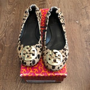 Tory Burch leopard flats .. reva haircalf leopard